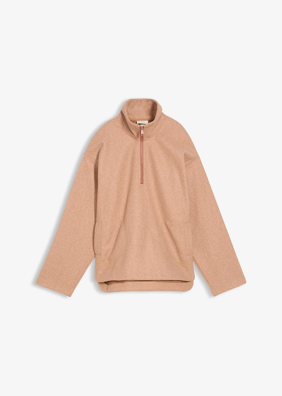 Φλις oversized από απομίμηση μαλλιού-Καφέ μελανζέ-bonprix