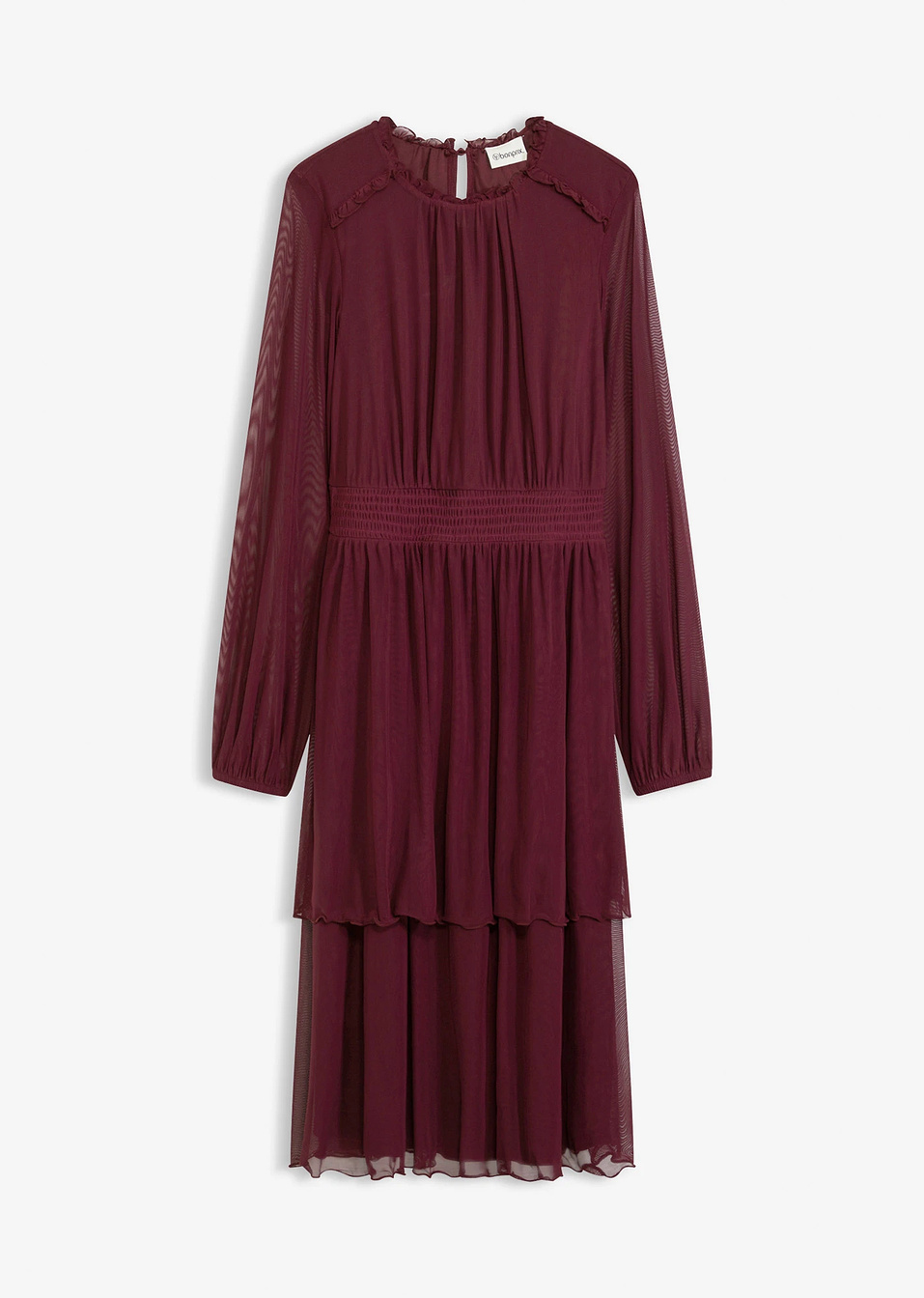 Φόρεμα ζέρσεϊ-Μπορντό-bonprix