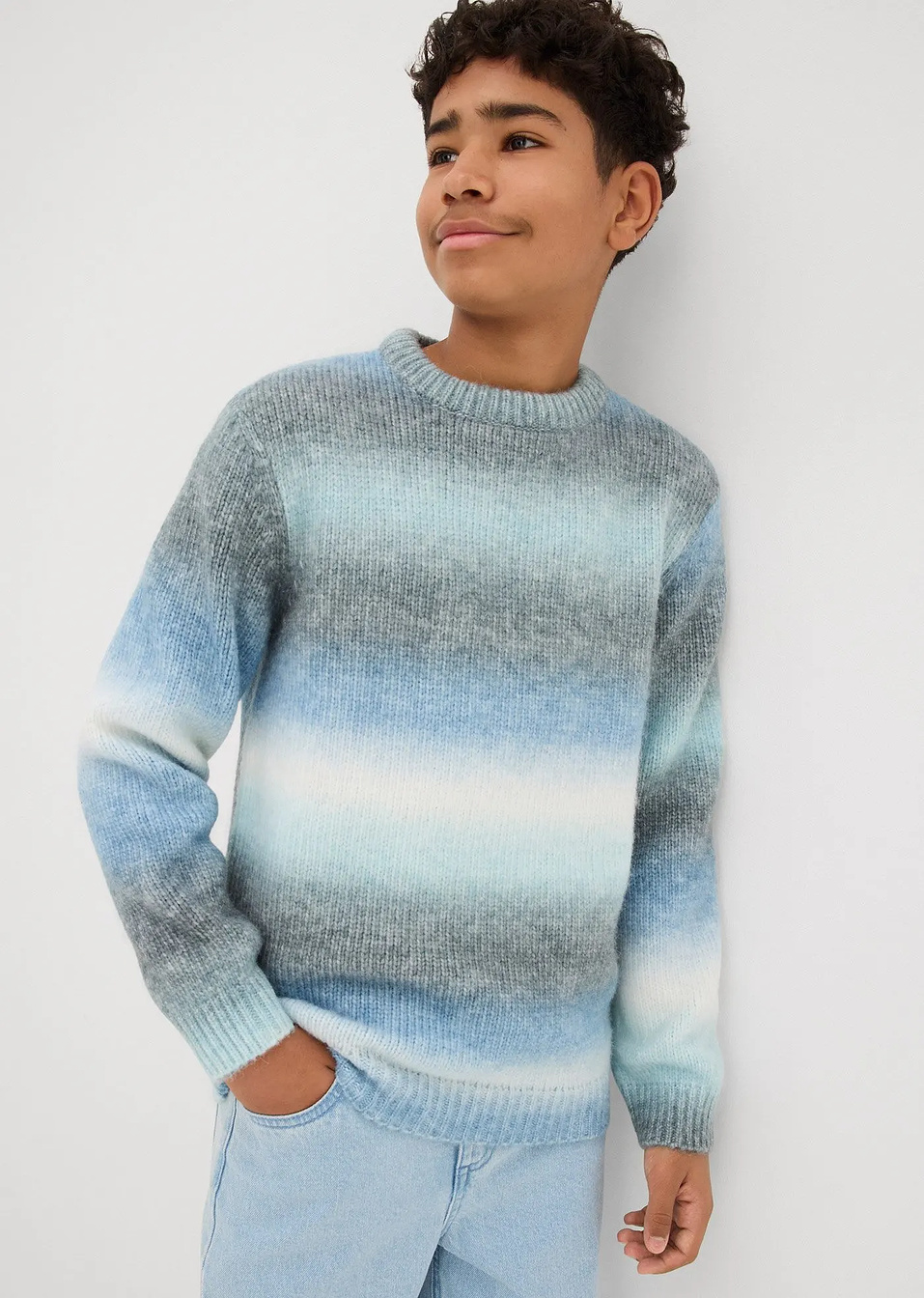 Χοντρό πουλόβερ με ντεγκραντέ χρώματα-bonprix