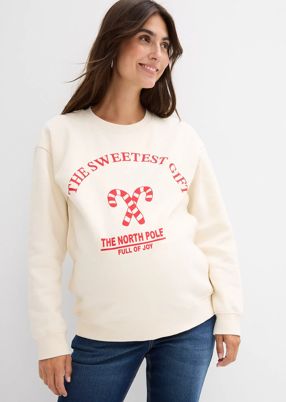 Φούτερ εγκυμοσύνης και θηλασμού από μαλακό βιολογικό βαμβάκι-bonprix