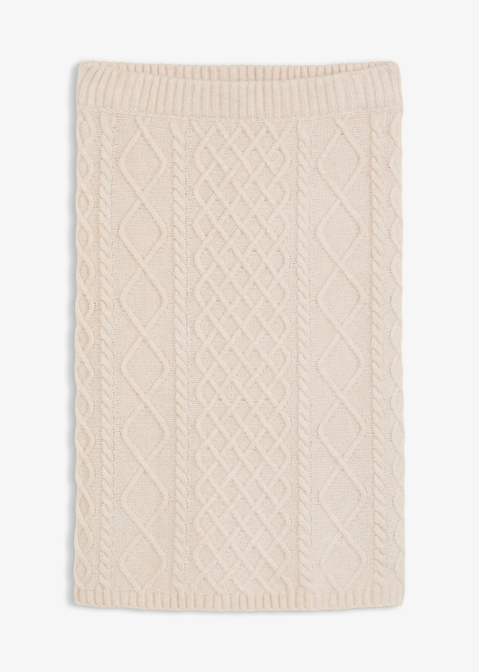 Πλεκτή φούστα-Μπεζ μελανζέ-bonprix