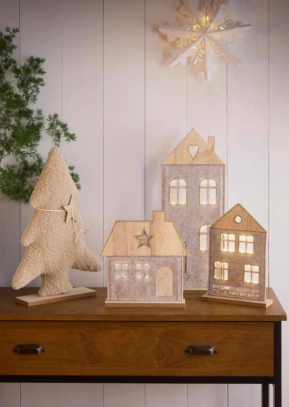 Διακοσμητικό LED σε σχήμα σπιτιών (σετ 3 τεμ.)-bonprix
