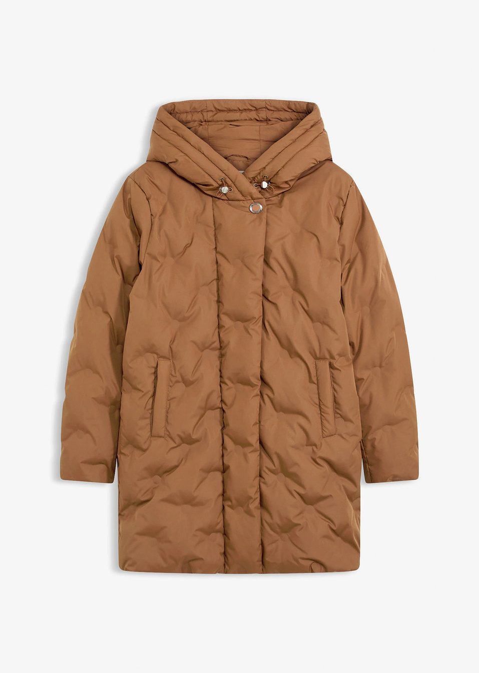 Καπιτονέ μπουφάν με look 2-σε-1-Καφέ του πιπεριού-bonprix