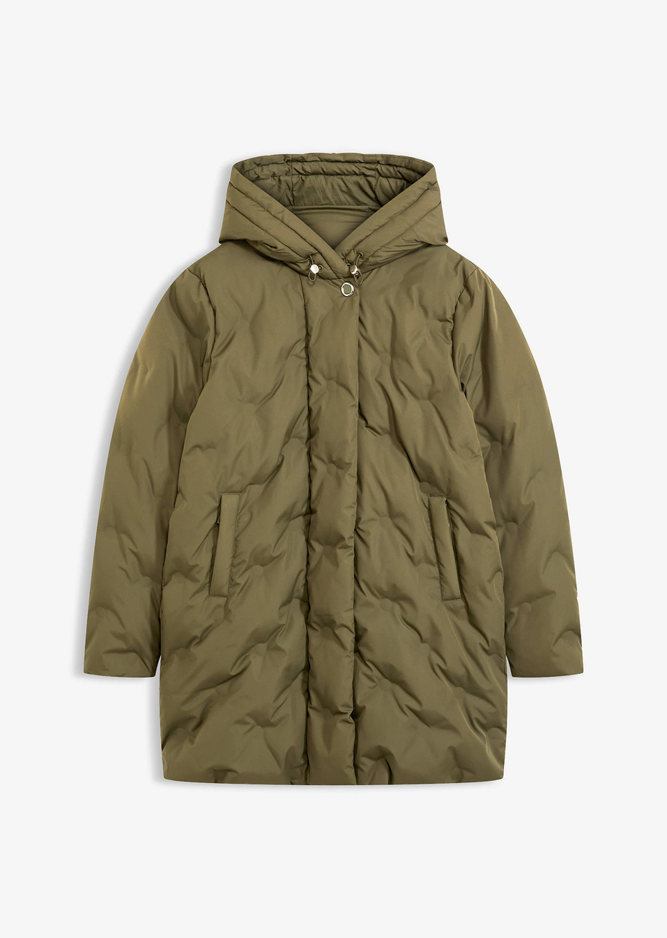 Καπιτονέ μπουφάν με look 2-σε-1-Πράσινο λαδί σκούρο-bonprix