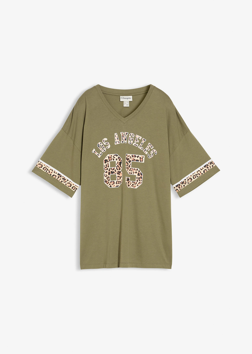 Μακριά μπλούζα από καθαρό βιολογικό βαμβάκι-Πράσινο λαδί-bonprix