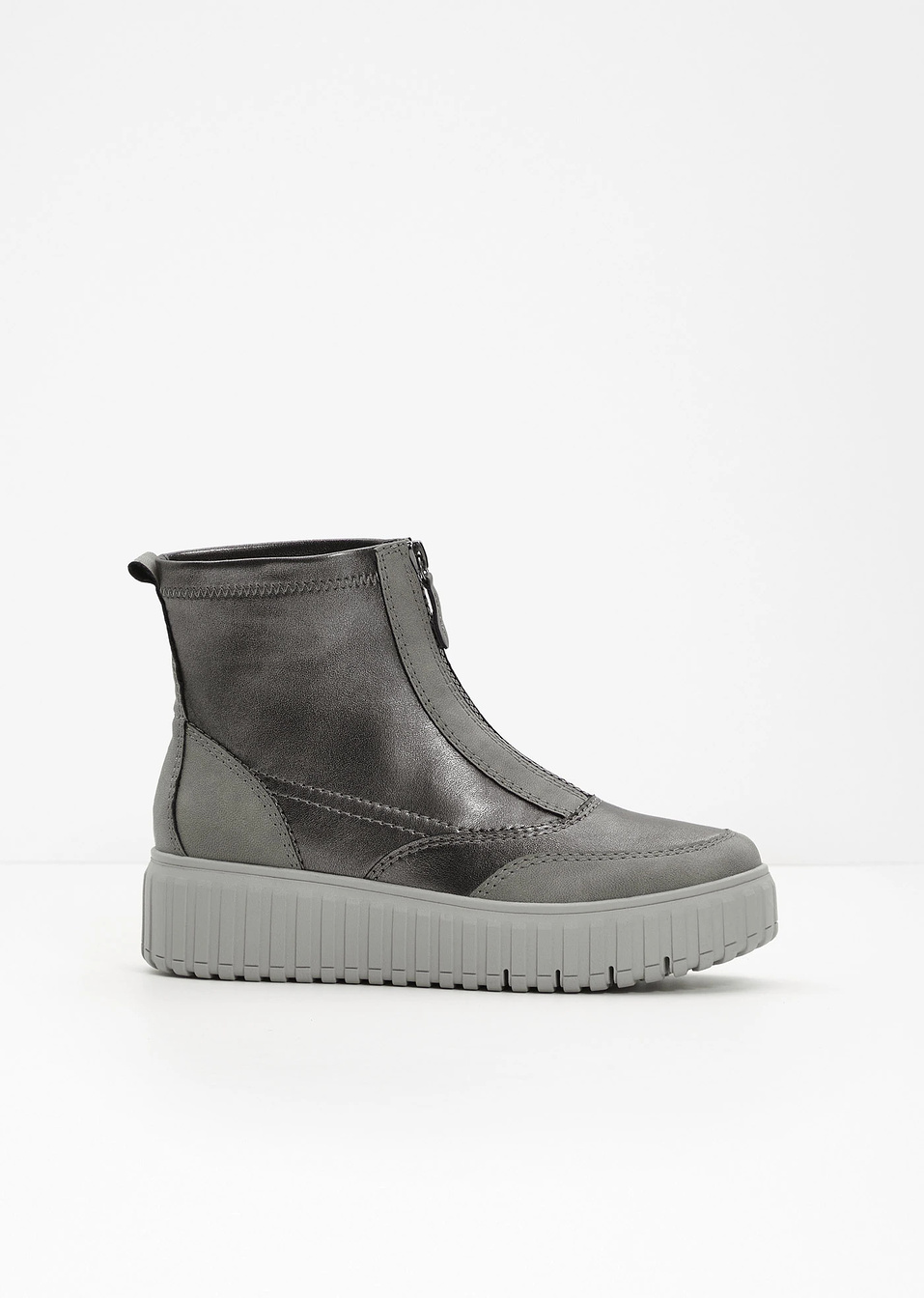 Μποτάκια Jana με πλατφόρμα-Γκρι-Softline by Jana