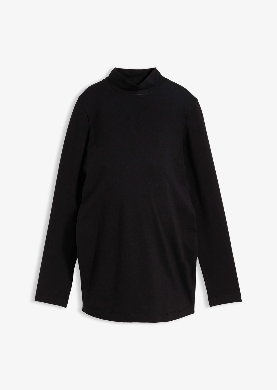 Μπλούζα εγκυμοσύνης από ελαστικό βιολογικό βαμβάκι-Μαύρο-bonprix