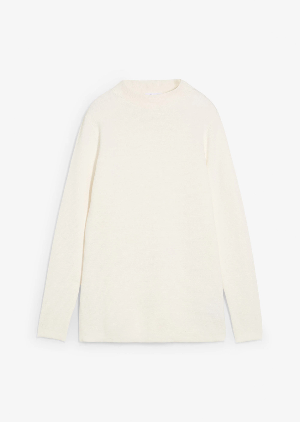 Πουλόβερ από καθαρό βαμβάκι-Λευκό κρεμ-bonprix