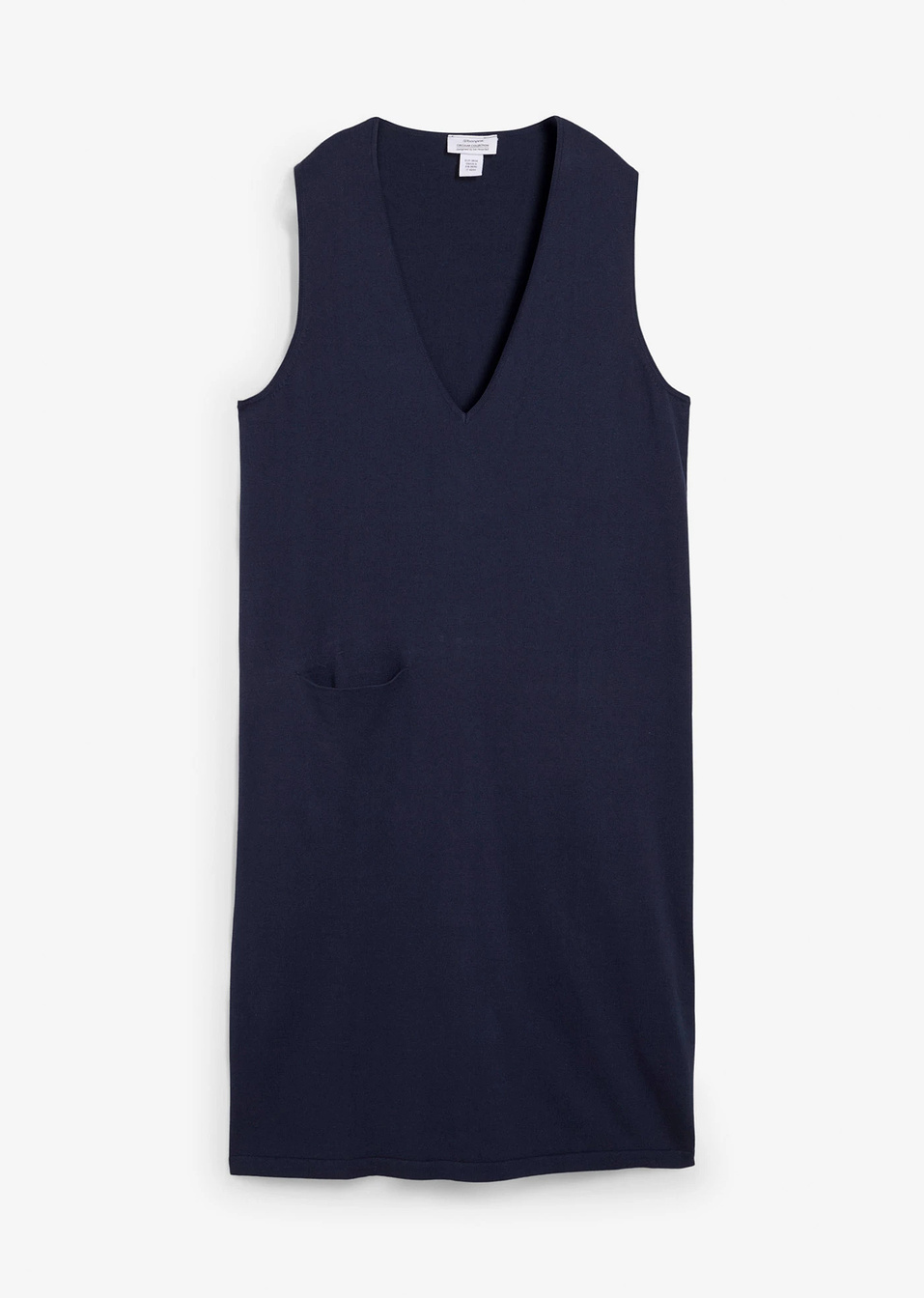 Πλεκτό φόρεμα από καθαρό βαμβάκι-Μπλε σκούρο-bonprix