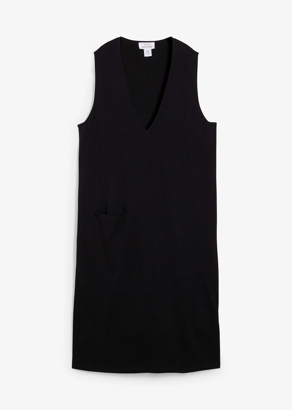 Πλεκτό φόρεμα από καθαρό βαμβάκι-Μαύρο-bonprix