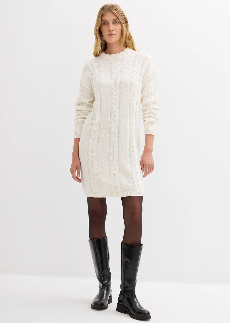 Πλεκτό φόρεμα από καθαρό βαμβάκι-bonprix