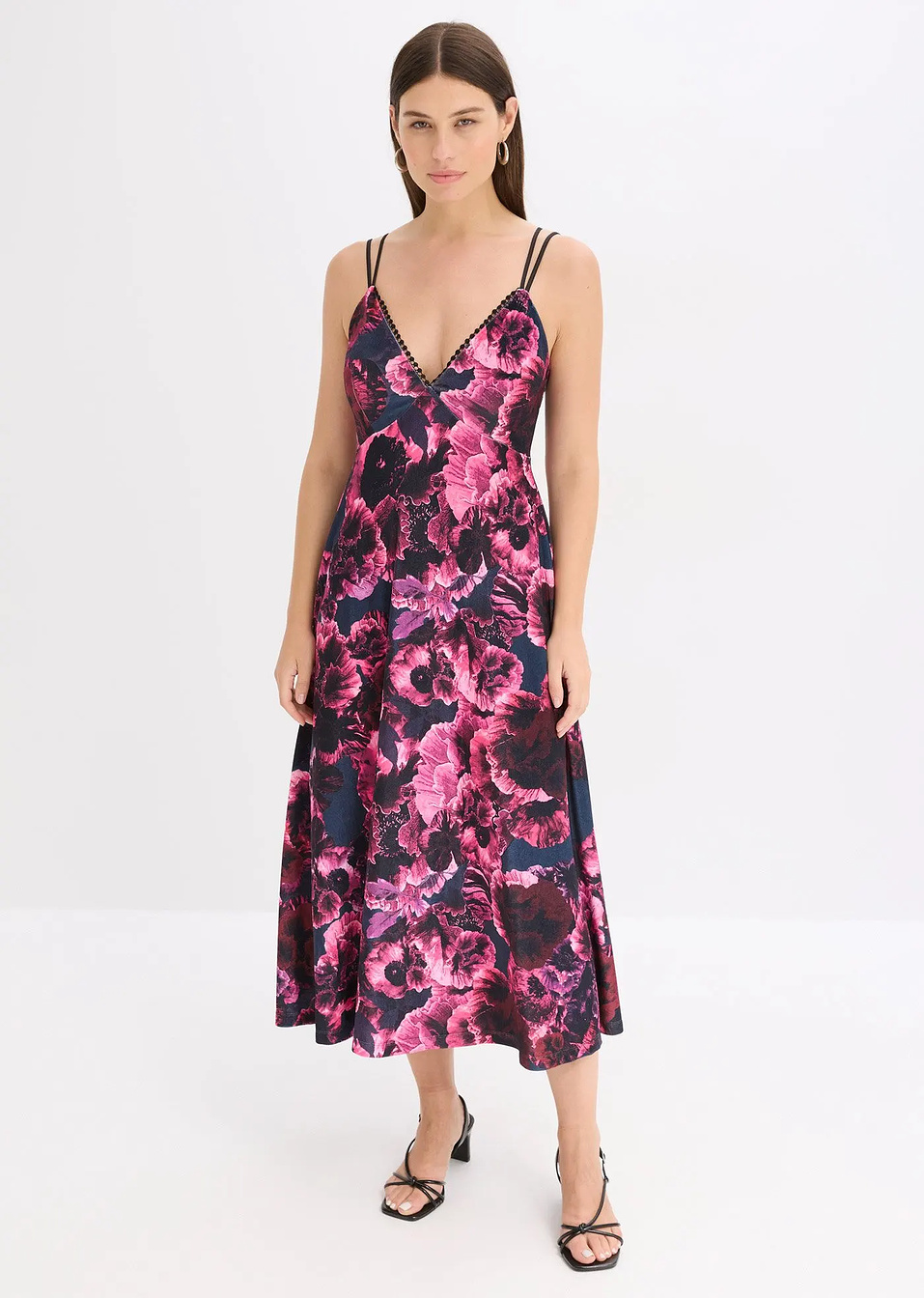 Φόρεμα midi από γυαλιστερό βελούδο-bonprix