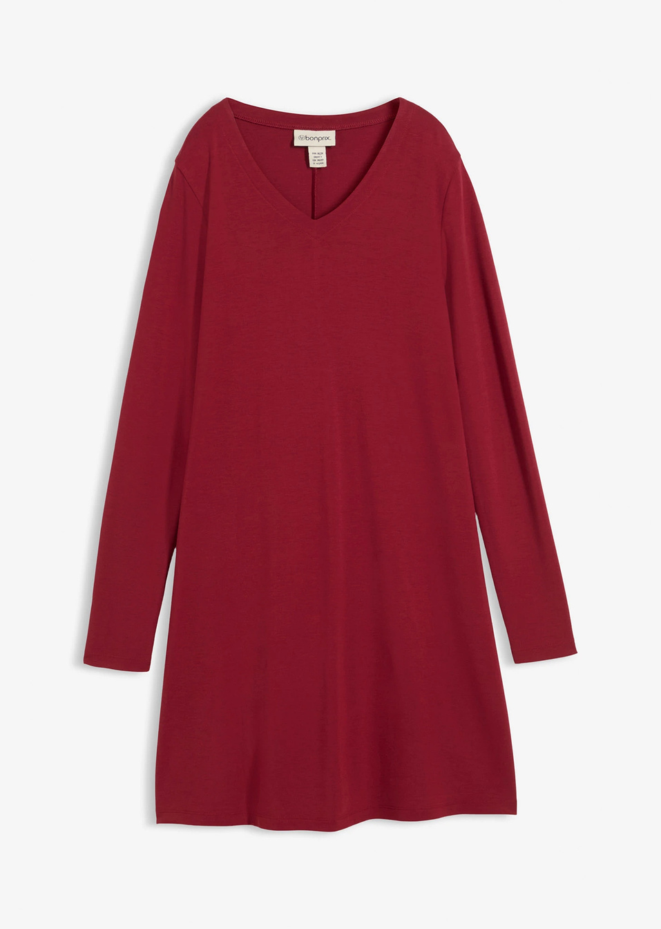 Φόρεμα από χυτή σύμμεικτη βισκόζη-Κόκκινο-bonprix