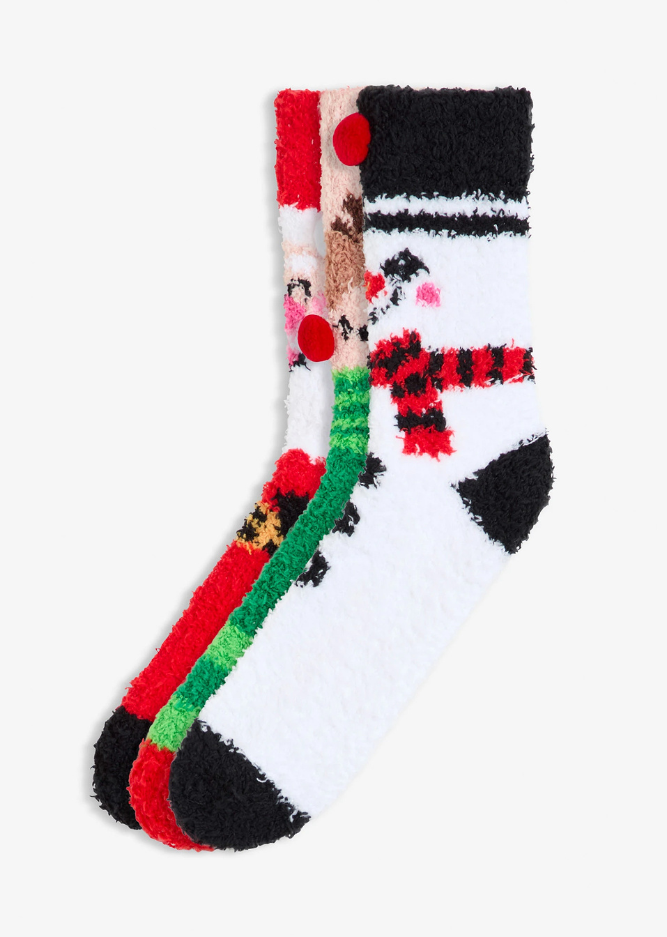 Μαλακές κάλτσες (συσκευασία 3 ζευγαριών)-Μαύρο/Φραουλί/Λευκό/Κίτρινο του ηλιοβασιλέματος/Περλέ/Πορτοκαλί-bonprix