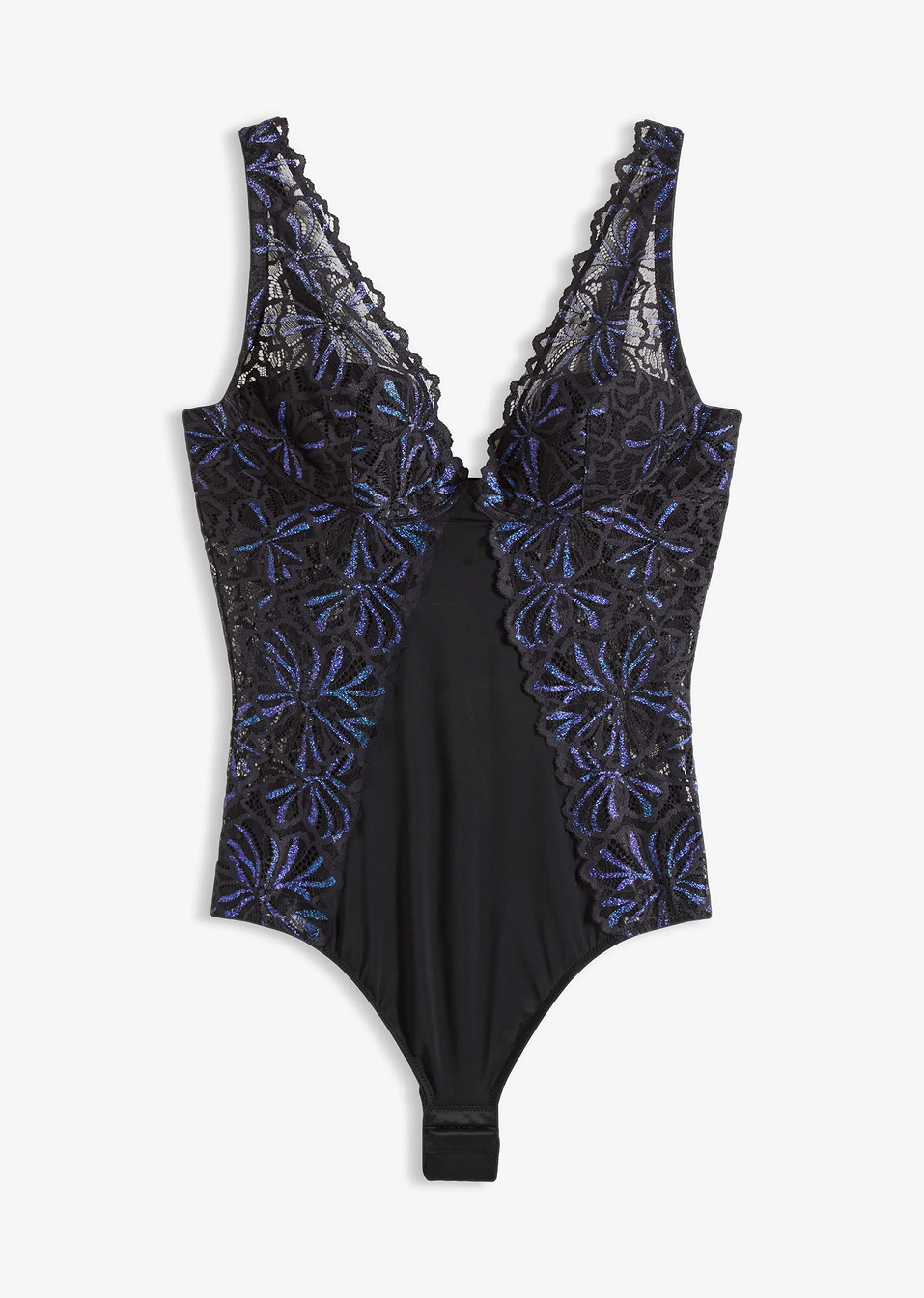 Κορμάκι με νήμα glitter-Μαύρο-bonprix