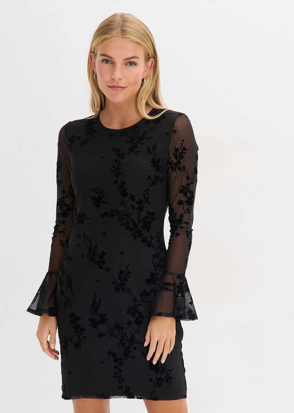 Μίνι φόρεμα με mesh-bonprix