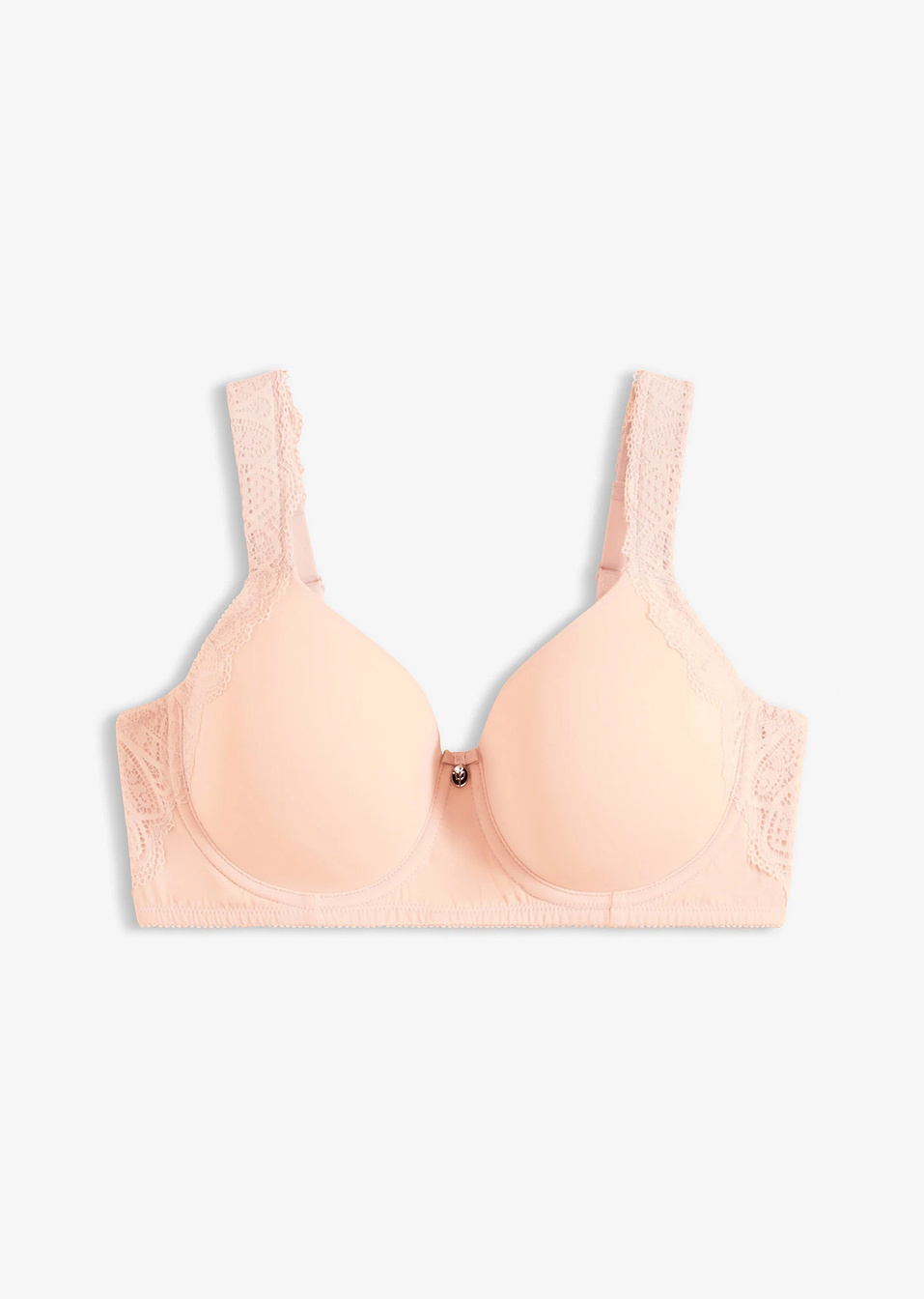 Сутиен с формовани чашки и подплатени презрамки-Розова пудра-bonprix