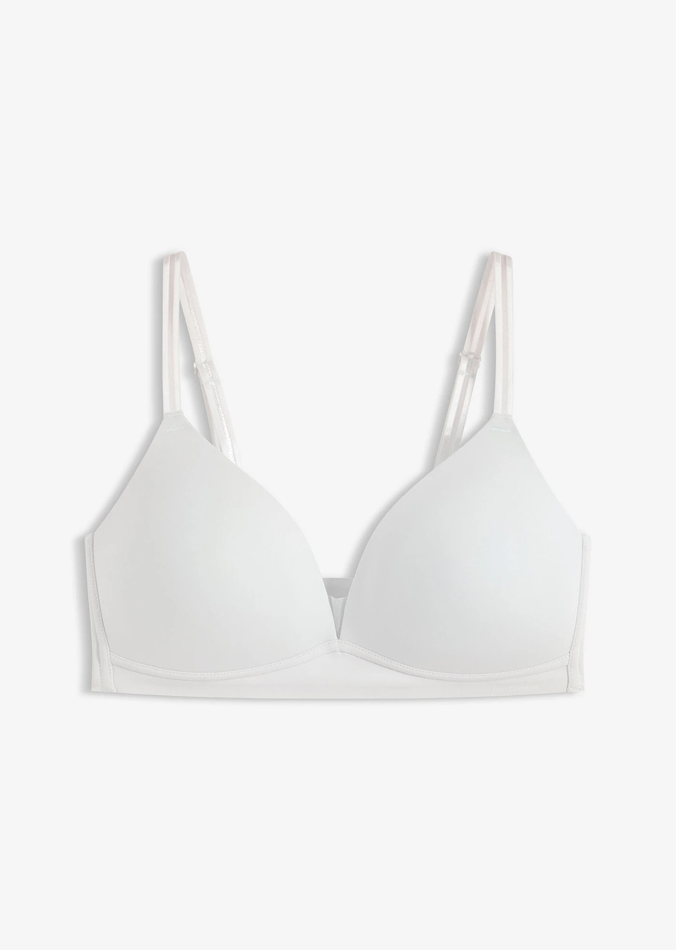 Сутиен без банели, с формовани чашки и мрежеста вложка Feel Comfort-Кремаво синьо-bonprix